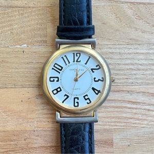 LA express ladies gold tone fashion watch NEW BATTERY